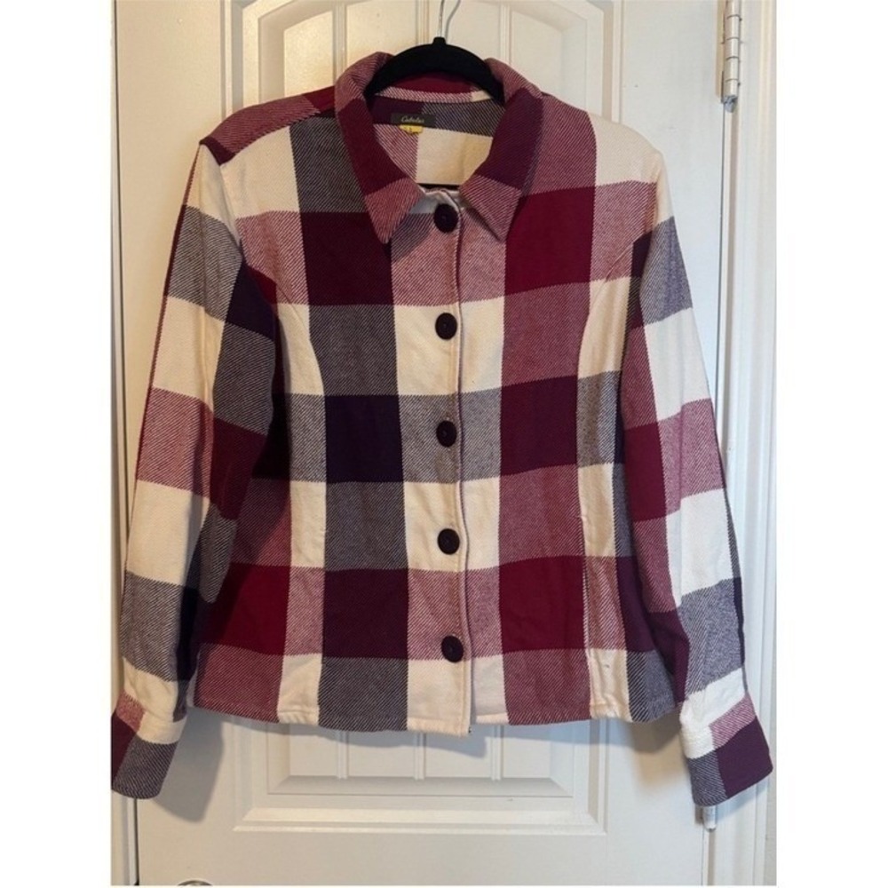 Carhartt womens flannel jacket size large plaid fleece button down‎